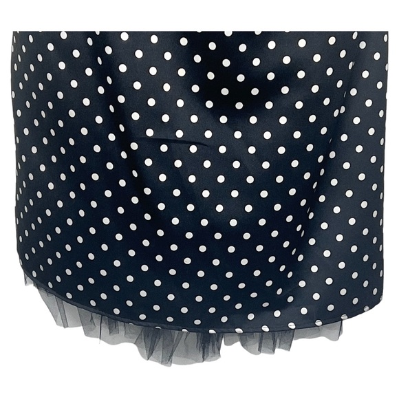 NWT New Torrid Satin Black White Polka dot Strapless Dress Sz 20w - Picture 5 of 5